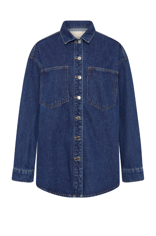 Nude Lucy Organic Denim Overshirt - Force Blue