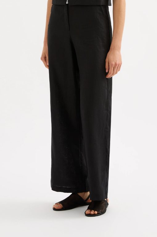 Nude Lucy Dalia Linen Pant - Black