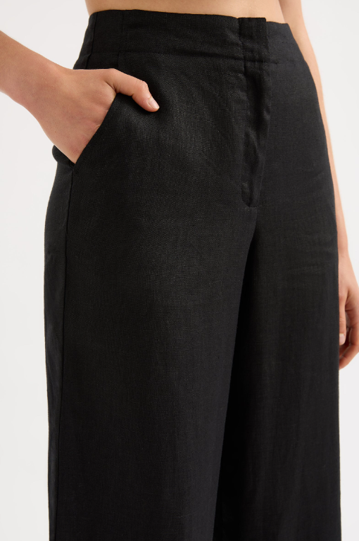 Nude Lucy Dalia Linen Pant - Black