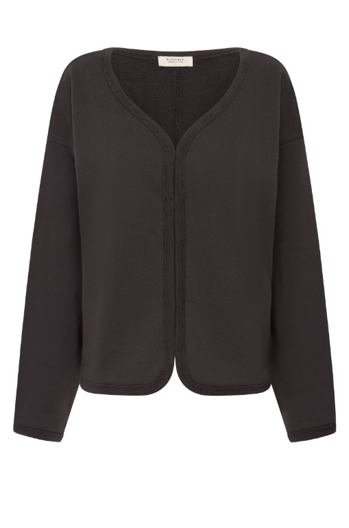 Nude Lucy Lounge Fleece Cardigan - Coal