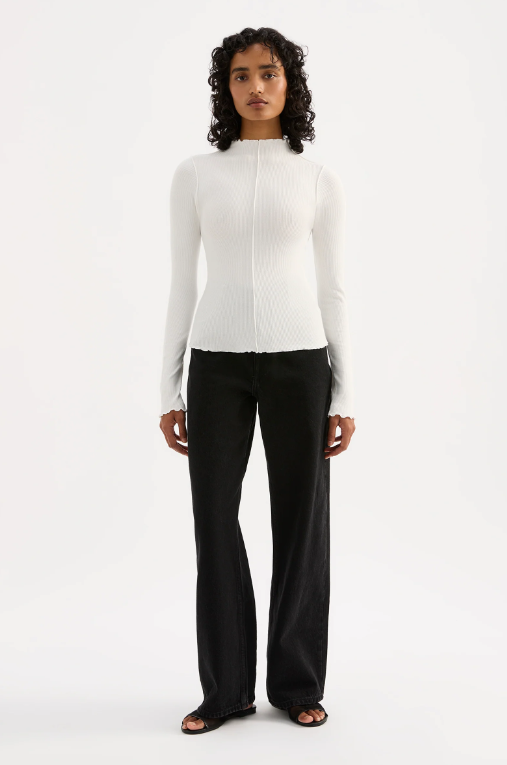 Nude Lucy Xavier Long Sleeve Top - Salt