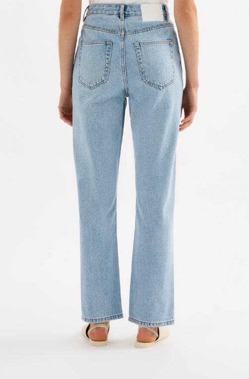 Nude Lucy Organic Split Hem Jean - 90s Blue Wash