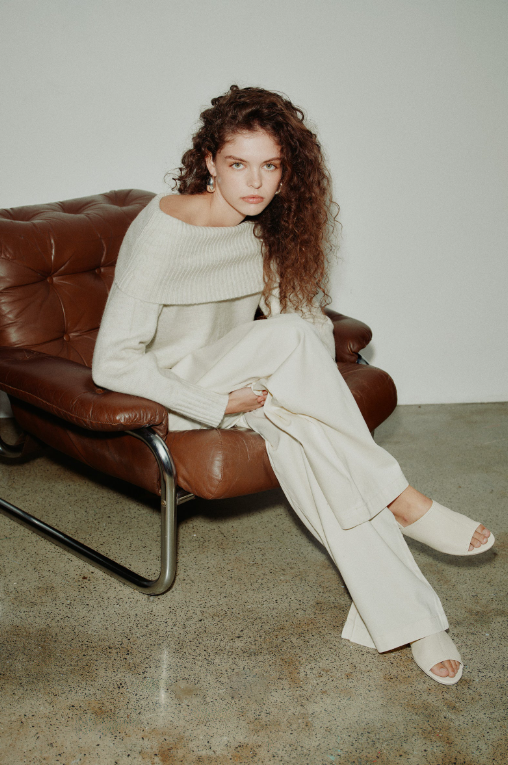 Nude Lucy Abbott Off Shoulder Knit - Ivory