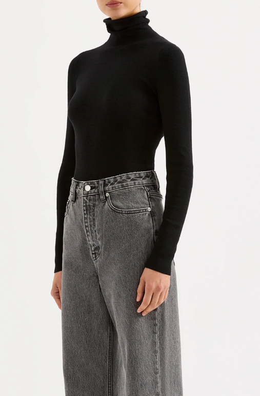 Nude Lucy Florence Merino Skivvy - Black