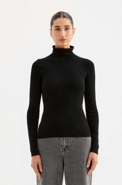 Nude Lucy Florence Merino Skivvy - Black