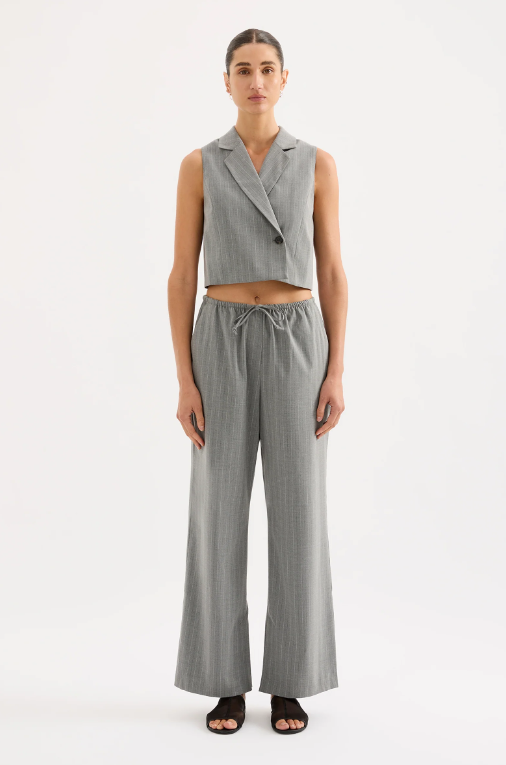 Nude Lucy Cilia Drawstring Pant - Steel Stripe