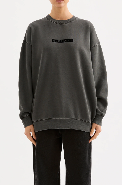 Nude Lucy Oversized Sweat - Washed Black