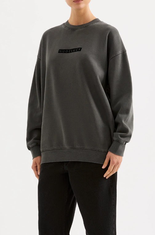 Nude Lucy Oversized Sweat - Washed Black