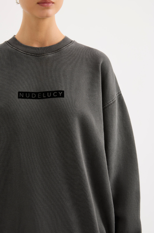 Nude Lucy Oversized Sweat - Washed Black