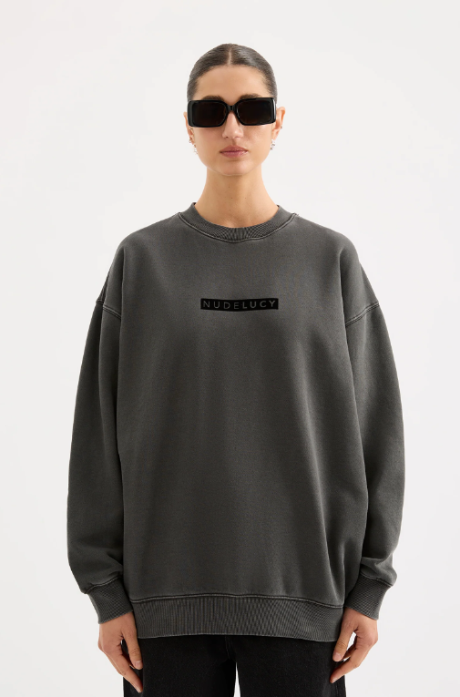 Nude Lucy Oversized Sweat - Washed Black