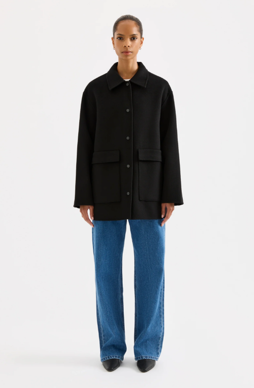 Nude Lucy Levi Wool Coat - Black