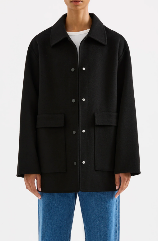 Nude Lucy Levi Wool Coat - Black