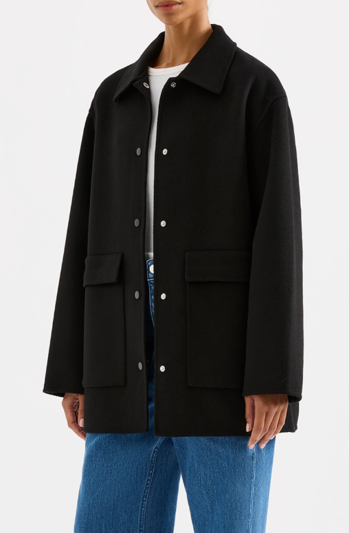Nude Lucy Levi Wool Coat - Black