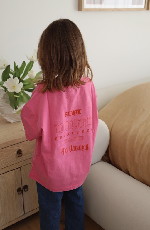SŚAINT Kids Dark Pink Acid Tee