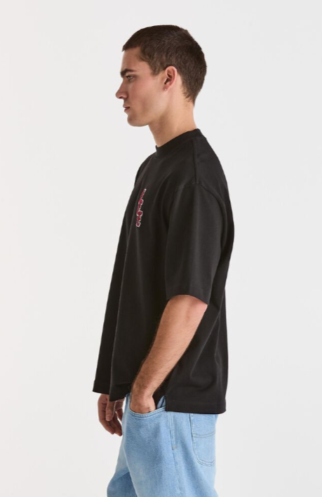 Lee Jeans Varsity Boxcut Tee - Black