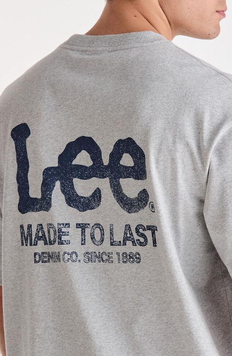 Lee Jeans Fade Away Baggy Tee - Grey Marle
