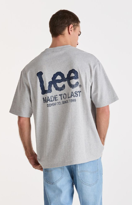 Lee Jeans Fade Away Baggy Tee - Grey Marle