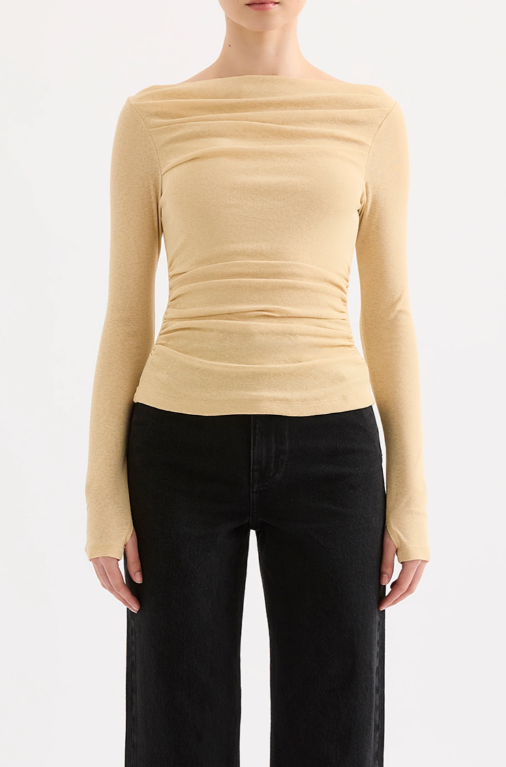 Nude Lucy Ziel Off Shoulder Top - Butter