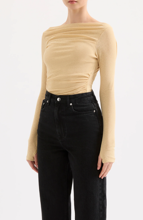 Nude Lucy Ziel Off Shoulder Top - Butter