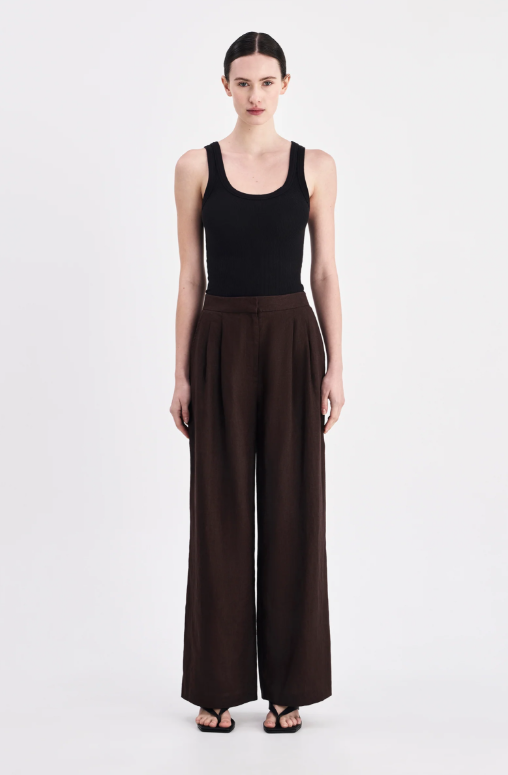 Nude Lucy Thilda Linen Pant - Raisin
