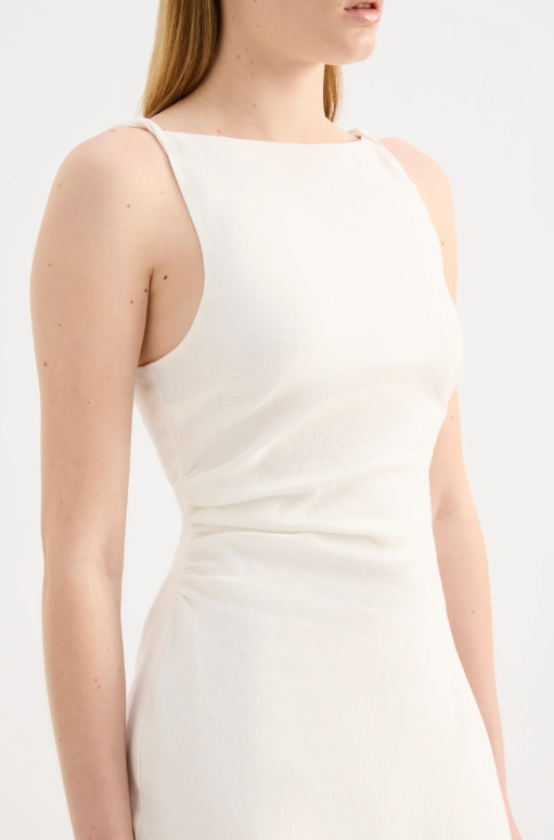 Nude Lucy Lotta Linen Mini Dress - White
