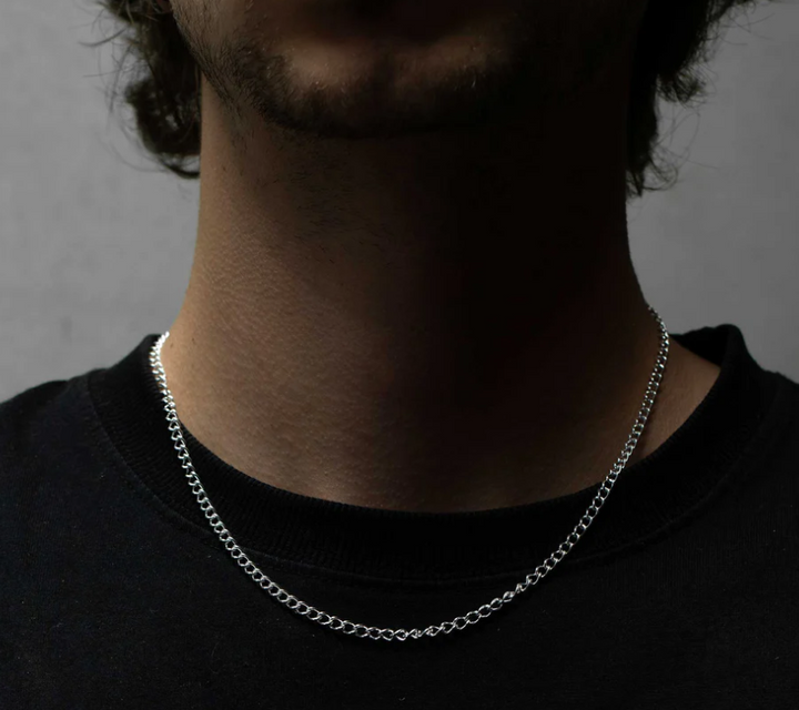 Sue The Boy Round Chain Necklace-Sterling Silver