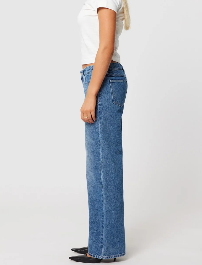 Abrand 99 Low & Wide Jean - Kim - Mid Blue