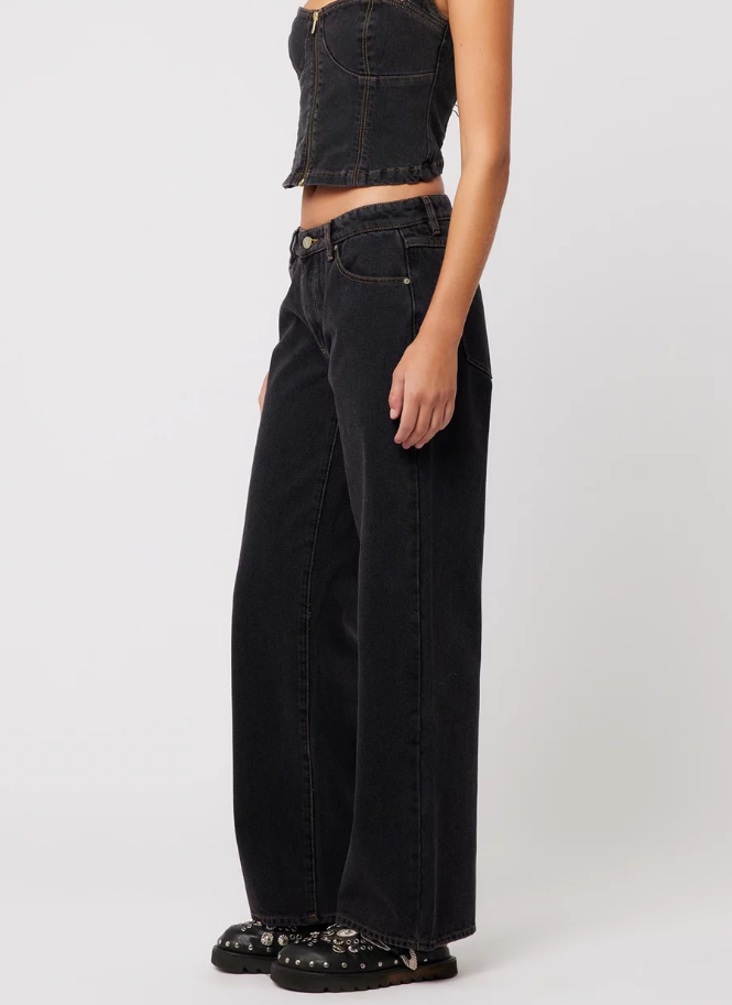 Abrand 99 Baggy Jean - Cara - Washed Black