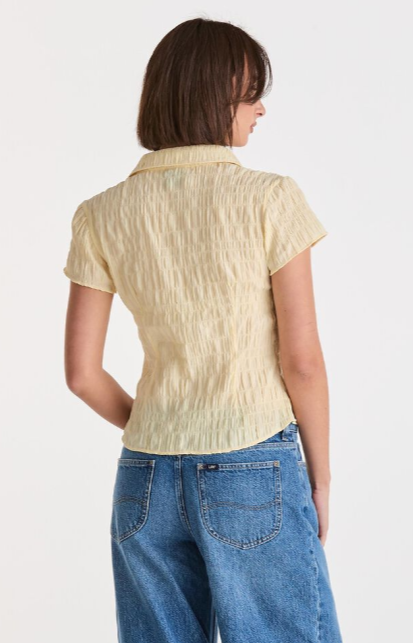 Lee Jeans Textured Slim Shirt- Lemon Spritz