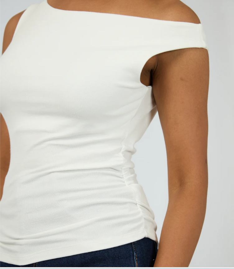 All About Eve Kylie Off Shoulder Top - Vintage White