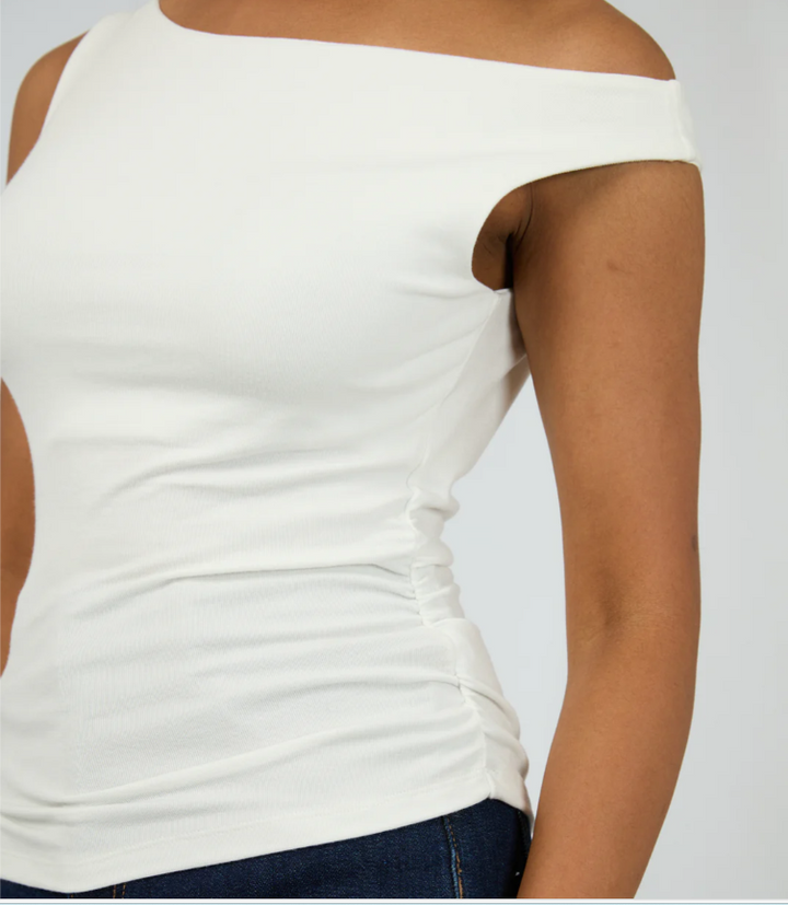 All About Eve Kylie Off Shoulder Top - Vintage White