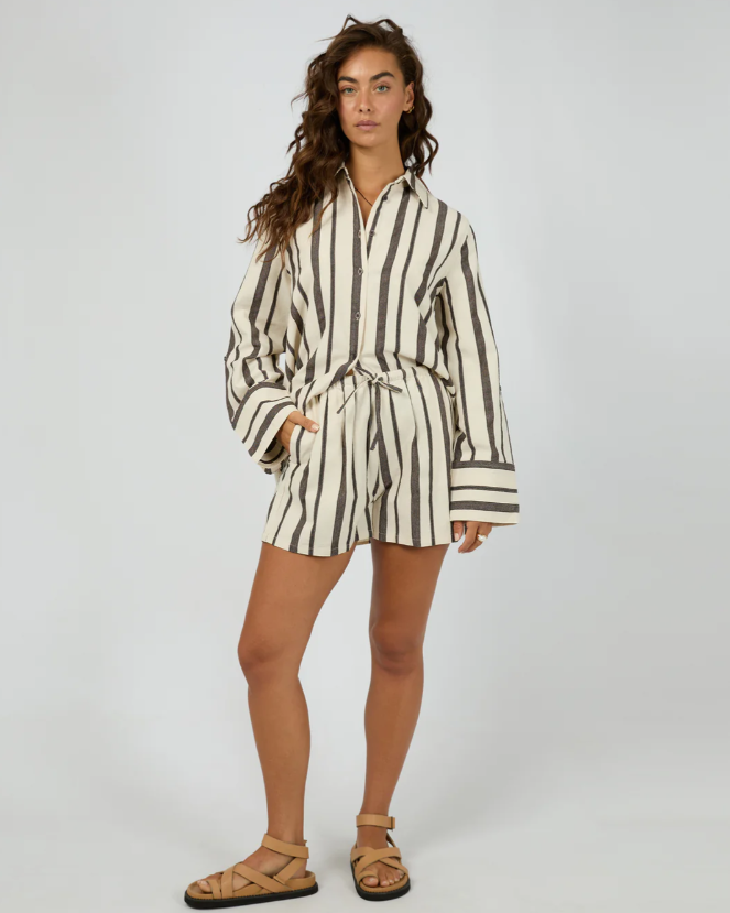 All About Eve Rosa Stripe Short - Brown