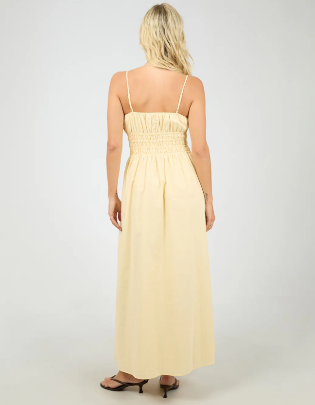 All About Eve Alessa Linen Maxi Dress - Yellow