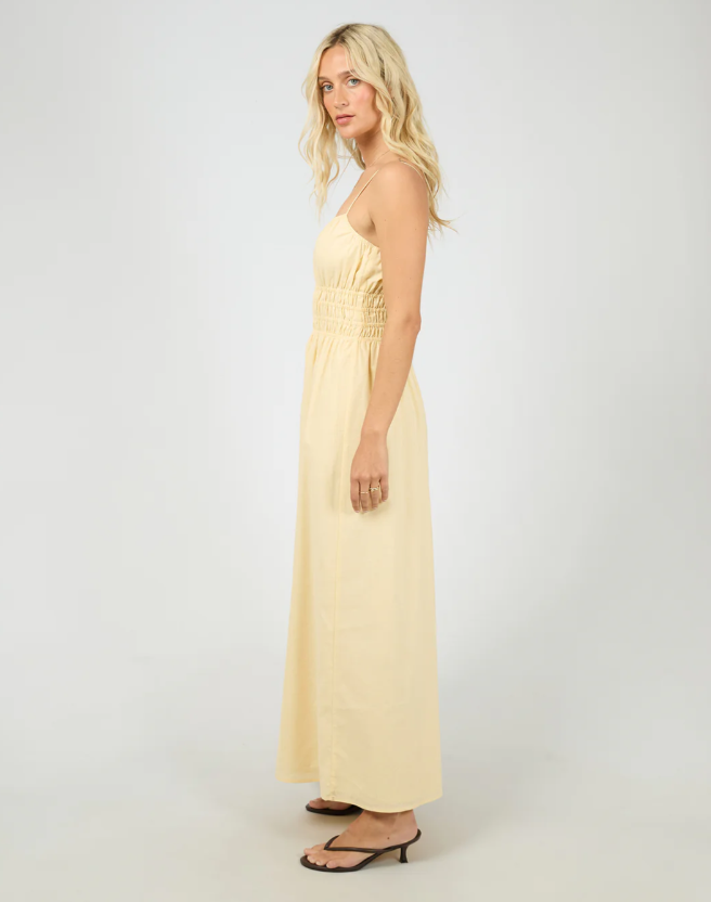 All About Eve Alessa Linen Maxi Dress - Yellow