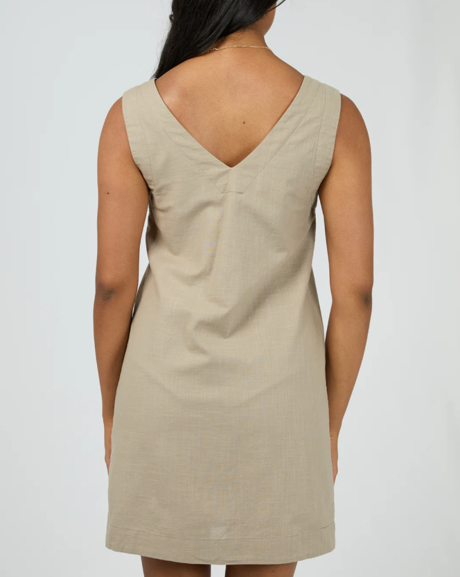 All About Eve Essential Mini Dress - Stone
