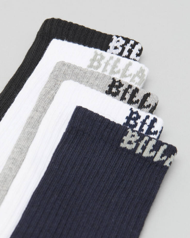Billabong Mens Sport Socks 5 Pack - Multi