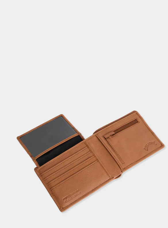 Billabong Dimension 2in1 Leather Wallet-Tan
