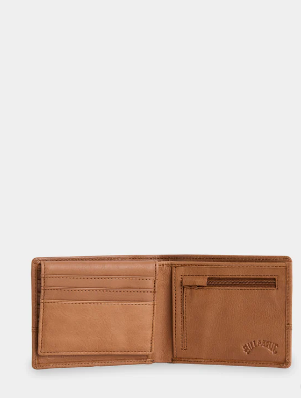 Billabong Dimension 2in1 Leather Wallet-Tan