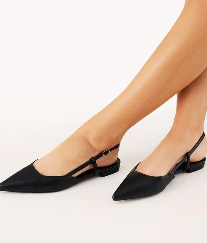 Billini Iver Slingback Flat - Black