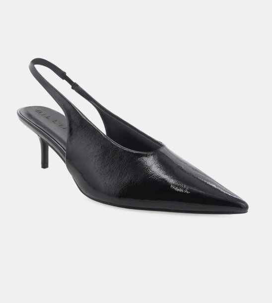Billini Xishi Heel - Black Crinkle Patent