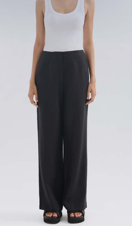 Nude Lucy Marli Linen Pant-Black