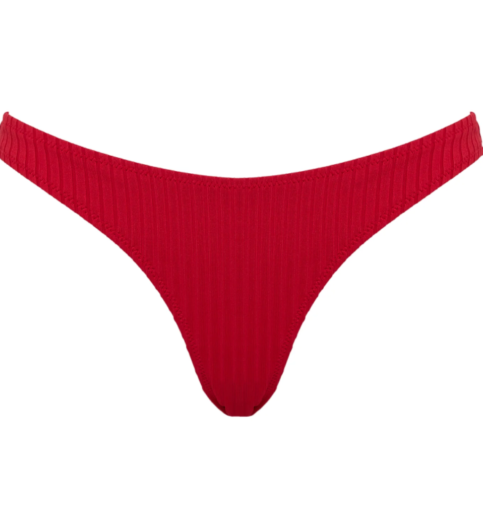 Nude Lucy Cheeky Brief Bikini Bottom-Vermillion