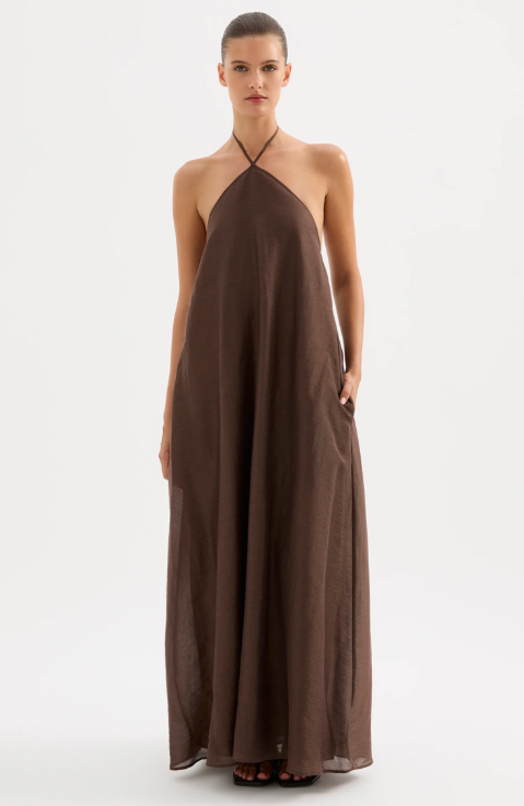 Nude Lucy Margot Maxi Dress-Chocolate