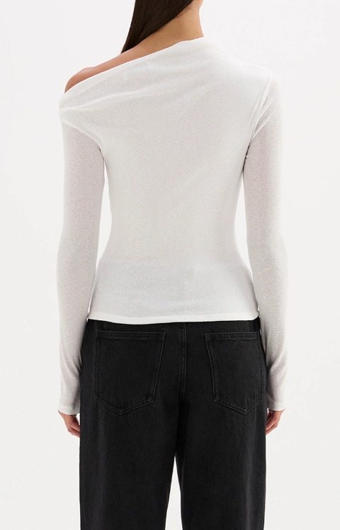 Nude Lucy Rue Mesh LS Top - Salt