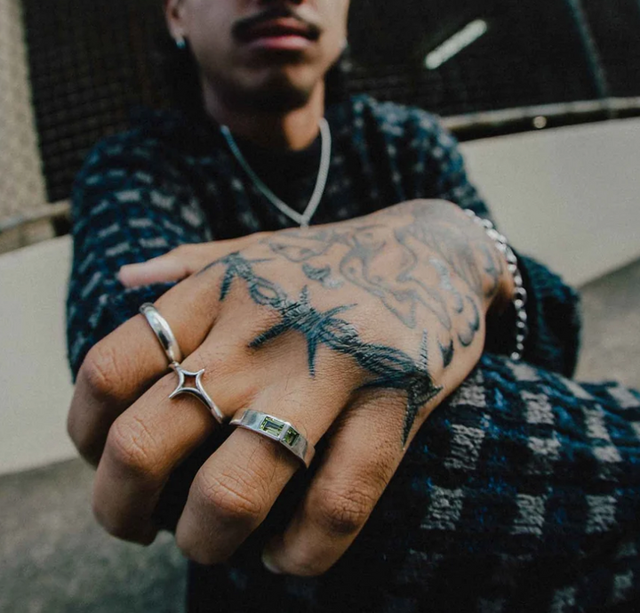 Sue The Boy Axis Ring 925 Solid Silver/Peridot
