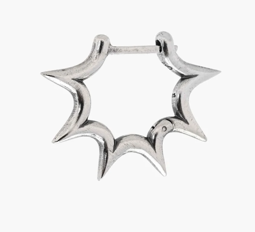 Sue The Boy Burst Huggie Pair - 925 Solid Silver