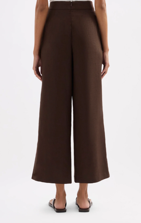 Nude Lucy Thilda Linen Culotte - Chocolate