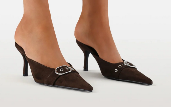 Billini Santana Heel - Dark Cacao Suede