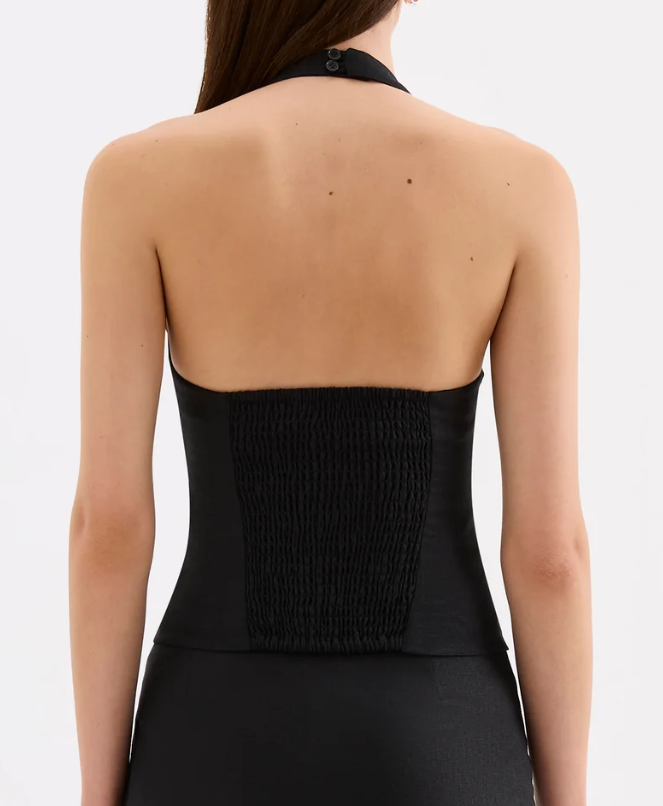 Nude Lucy Carey Linen Top - Black