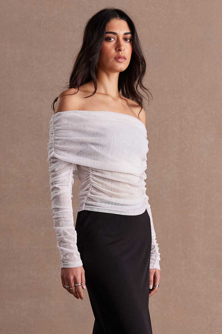 Sovere Rise Mesh Top - Chalk